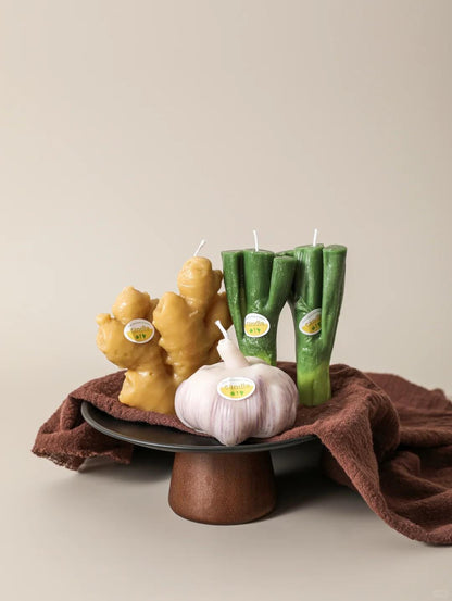 Handmade Ginger Candle - Garden Fresh Summer Decor, Realistic Vegetable Candle, Luxury Kitchen Accent, Handmade Soy Wax Candle,  Foodie Gift