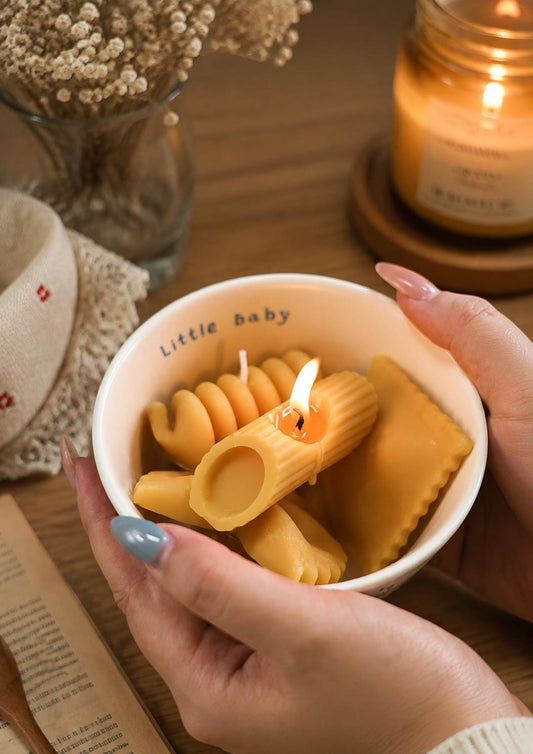 Handcrafted Pasta Candle Gift Set, Fake Food Decor,Pasta Lover Gift,Handmade Soy Wax Candle, Kitchen Aesthetic, Novelty Candle, Italian Food