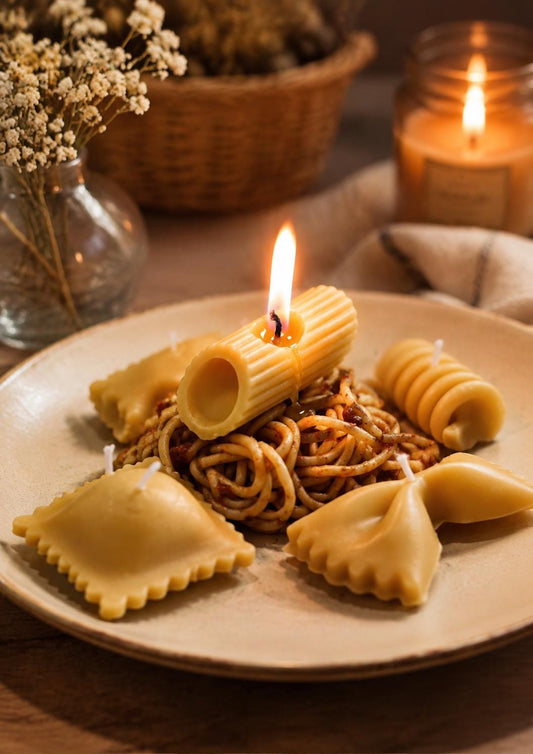 Handcrafted Pasta Candle Gift Set, Fake Food Decor,Pasta Lover Gift,Handmade Soy Wax Candle, Kitchen Aesthetic, Novelty Candle, Italian Food