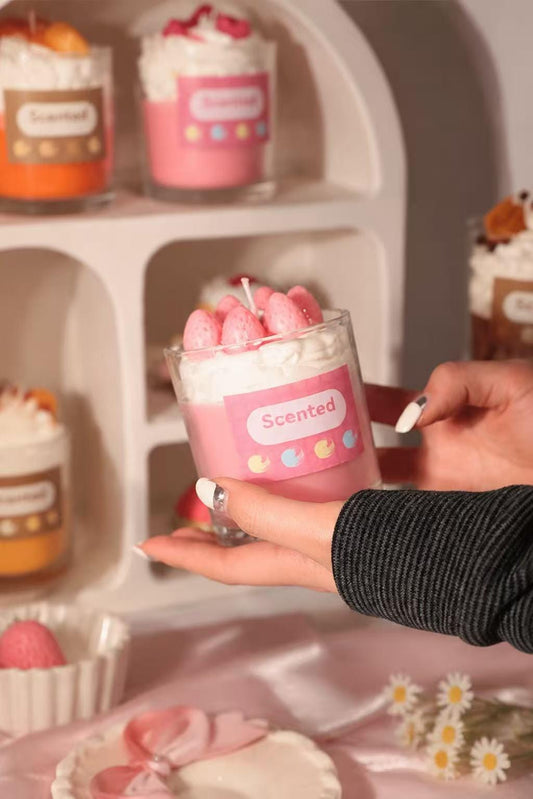 Whipped Cream Candle,Dessert Cup Candle, Fake Food Candle,  Handmade Soy Wax Candle, Aesthetic Room Decor, Cute Room Decor, Foodie Gift