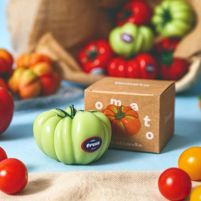 Additional view of the tomato candle.