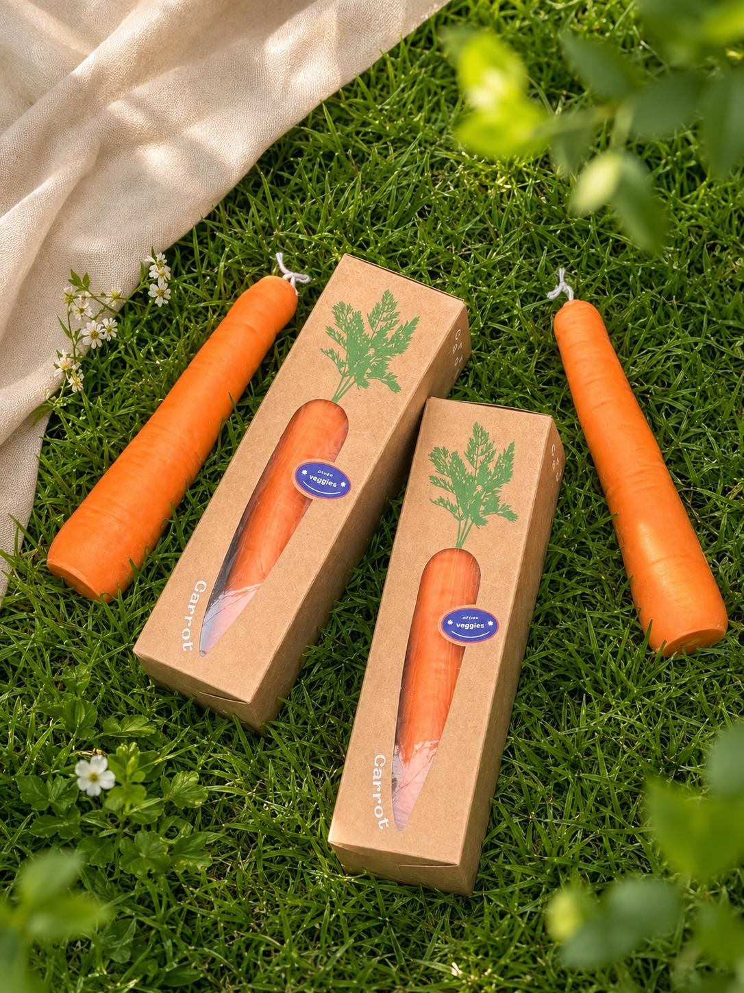 Handmade Carrot Candle，Handmade Vegetable Candle, Realistic Fake Food Decor, Luxury Kitchen Accent, Soy Wax Candle,  Foodie Gift