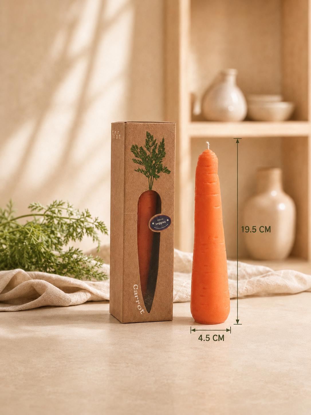 Handmade Carrot Candle，Handmade Vegetable Candle, Realistic Fake Food Decor, Luxury Kitchen Accent, Soy Wax Candle,  Foodie Gift