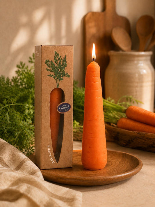 Handmade Carrot Candle，Handmade Vegetable Candle, Realistic Fake Food Decor, Luxury Kitchen Accent, Soy Wax Candle,  Foodie Gift