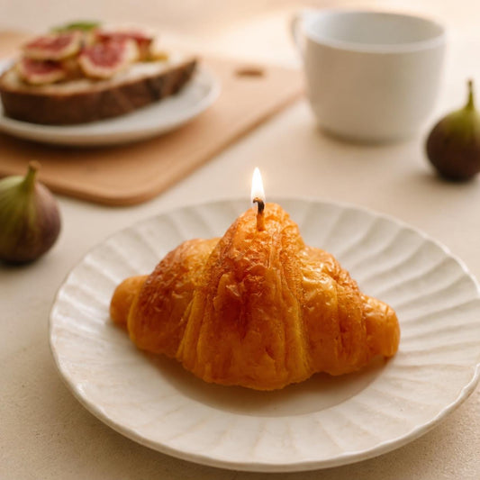 Handcrafted Croissant Candle, Fake Bakery Decor, Handmade Soy Wax Candle, Butter Scented Candle, Coffee Bar Decor, French Pastry Gift