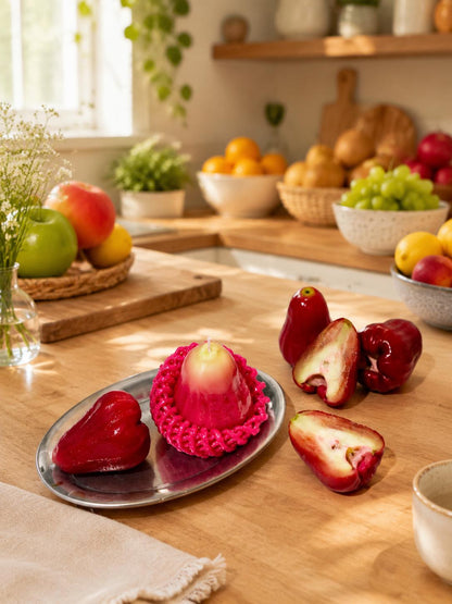 Handmade Wax Apple Candle,Rose Apple Fruit Candle, Fake Food Candle,Realistic Fruit Decor,Handmade Scented Candle, Kitchen Decor,Unique Gift