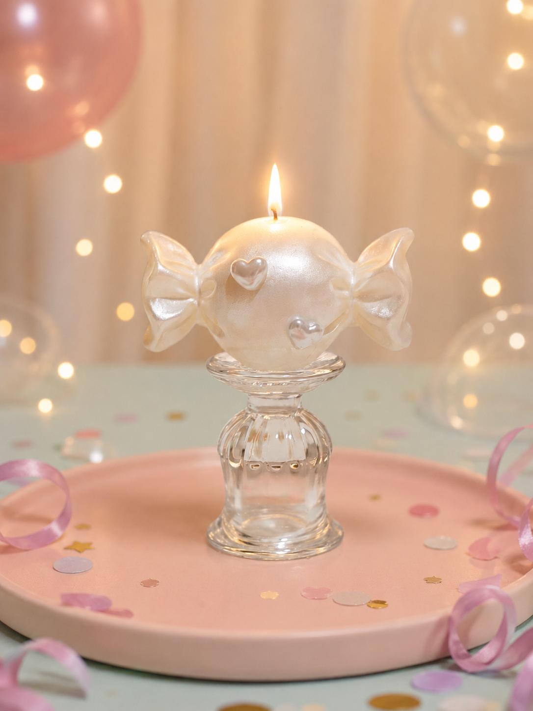 Handcrafted Candy Candle, Kawaii Soy Wax Candle, Cute Candy Decor, Pastel Room Decor, Coquette Aesthetic Candle, Handmade Gift,Y2K Aesthetic