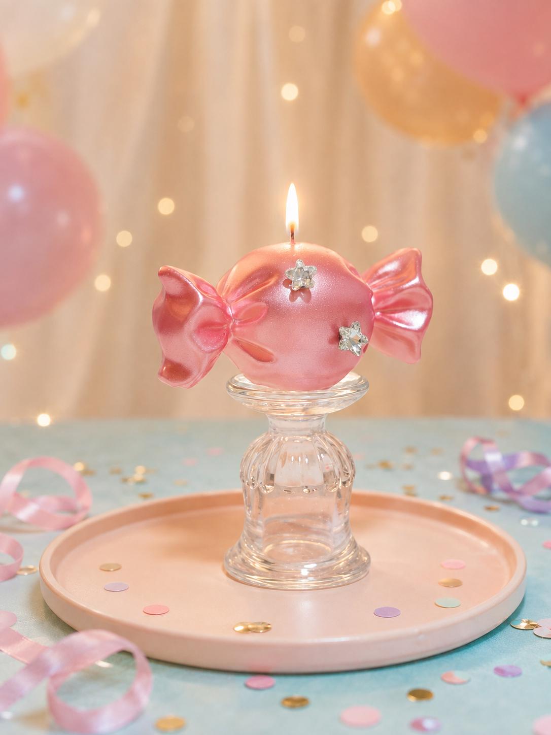 Handcrafted Candy Candle, Kawaii Soy Wax Candle, Cute Candy Decor, Pastel Room Decor, Coquette Aesthetic Candle, Handmade Gift,Y2K Aesthetic