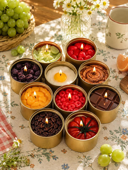 Handmade Food Can Candle, Realistic Food Candle, Fake Food Candle, Scented Tin Candle, Novelty Candle, Cute Kitchen Decor, Foodie Gift