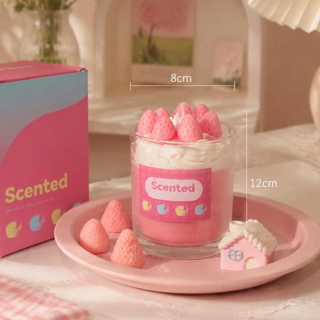 Whipped Cream Candle,Dessert Cup Candle, Fake Food Candle,  Handmade Soy Wax Candle, Aesthetic Room Decor, Cute Room Decor, Foodie Gift