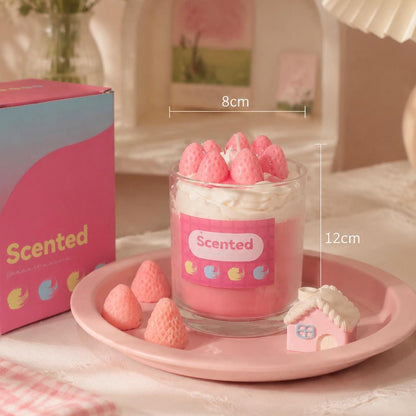 Whipped Cream Candle,Dessert Cup Candle, Fake Food Candle,  Handmade Soy Wax Candle, Aesthetic Room Decor, Cute Room Decor, Foodie Gift