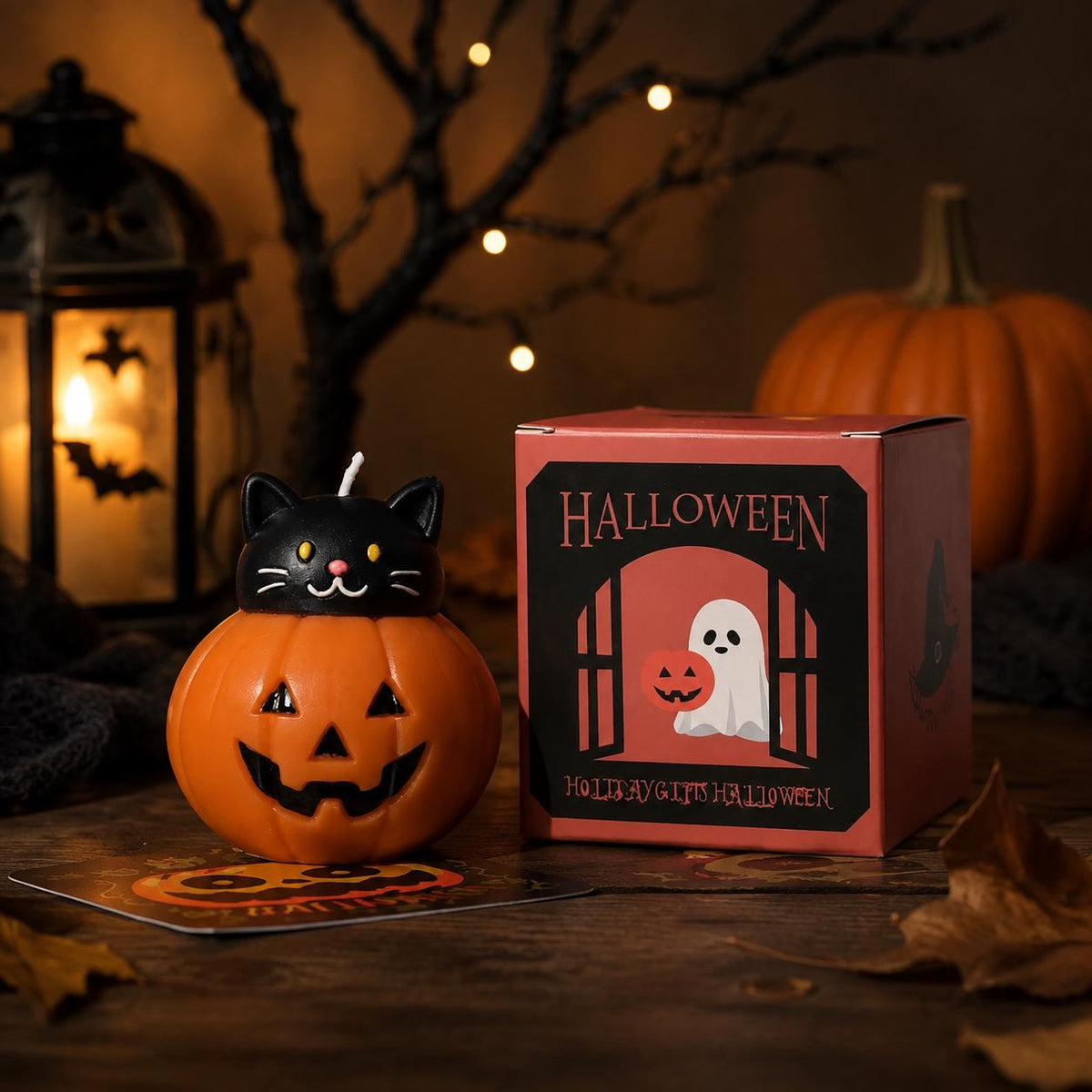 Handmade Halloween Candle, Pumpkin Cat Candle, Cute Ghost Candle, Spooky Candle Decor, Halloween Home Decor, Kawaii Candle, halloween gift