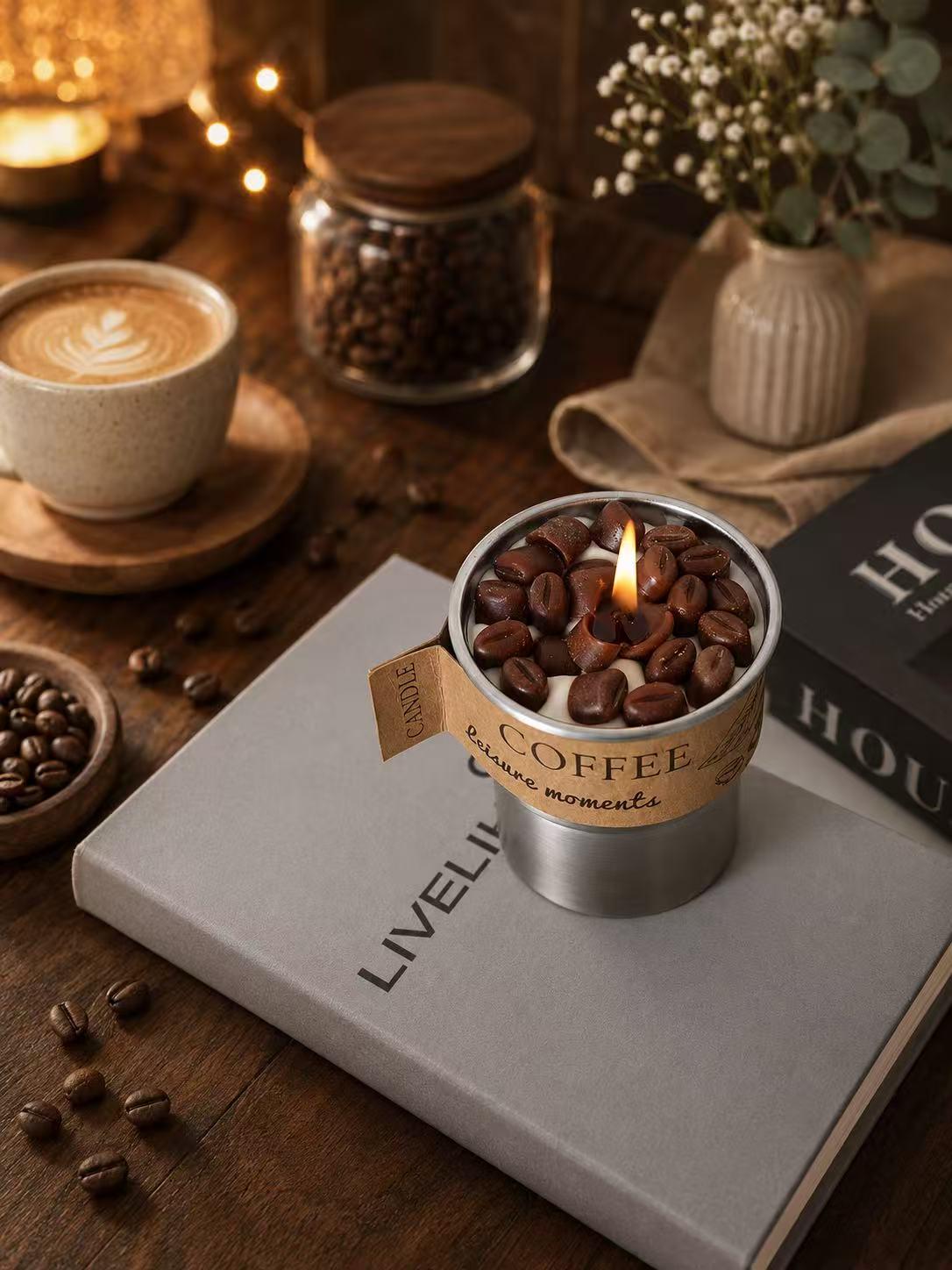Handmade Coffee Candle, Cold Brew Candle,Coffee Bean Latte Candle,Fake Food Candle,Coffee Lover Gift,Coffee Bar Decor,Cafe Decor, Cafe Decor