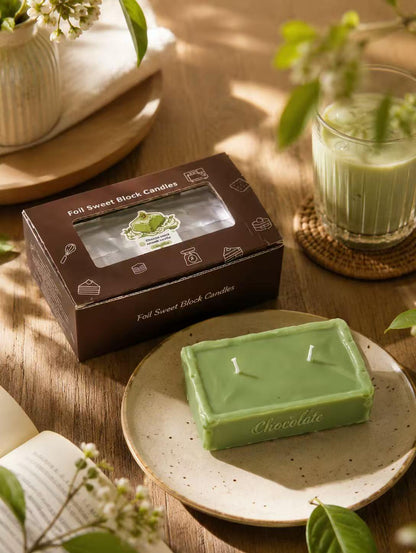 Handmade Butter Candle,Matcha Dessert Candle, Chocolate Tiramisu Candle,Realistic Food Decor,Fake Food Decor, Cute Kitchen Decor,Foodie Gift