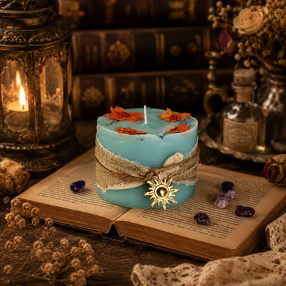 Crystal Energy Candle,Tarot Candle,Witchy Candle,Crystal Infused Candle,Spiritual Gift,Celestial Decor,Meditation Candle,Mystical Home Decor