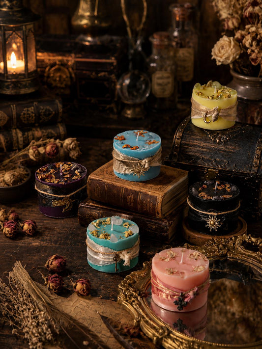 Crystal Energy Candle,Tarot Candle,Witchy Candle,Crystal Infused Candle,Spiritual Gift,Celestial Decor,Meditation Candle,Mystical Home Decor