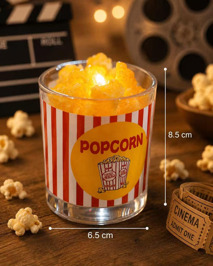 Handmade Popcorn Candle, Fake Food Candle, Movie Night Candle, Pumpkin Pie Scented Candle, Kawaii Food Decor, Cinema Lover Gift, Unique Gift