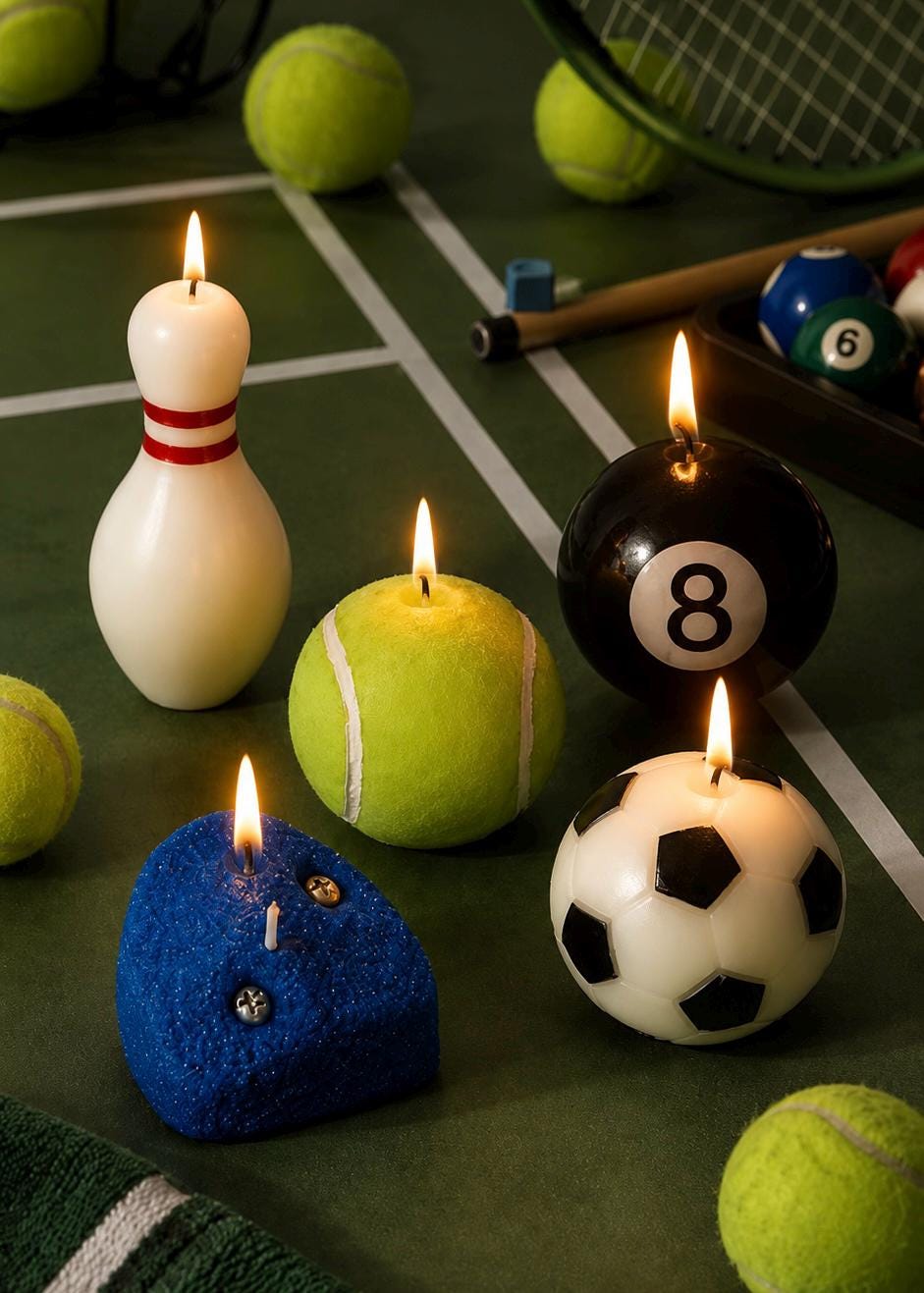 Handmade Soccer Ball Candle, Soccer Candle, Sports Scented Candle, Soccer Player Gift, Soccer Lover Gift, Sports Room Decor, Gift for Him