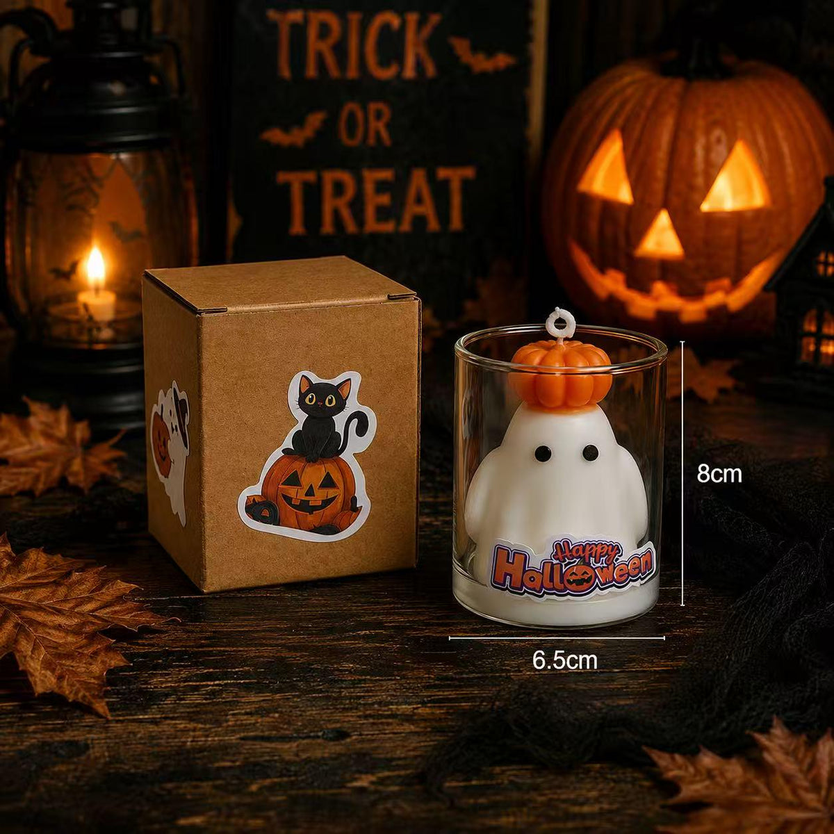 Handmade Halloween Candle, Cute Ghost Candle, Pumpkin Candle, Spooky Candle,Kawaii Halloween Decor, Scented Candle,Halloween Gift,Fall Decor