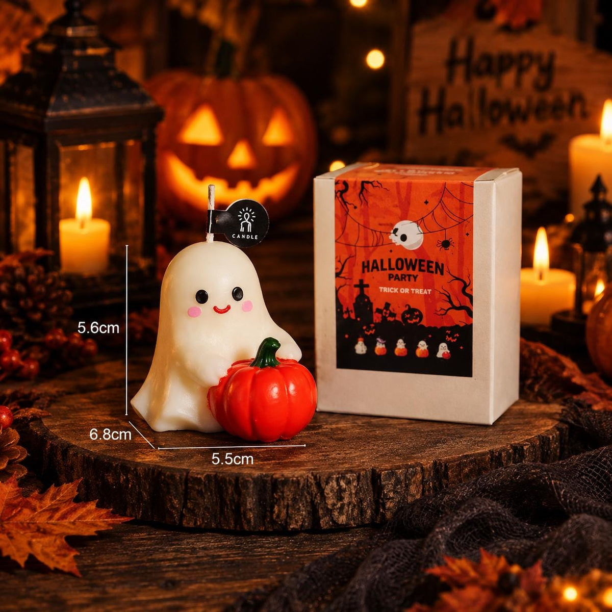 Handmade Halloween Ghost Candle,Cute Pumpkin Candle,Kawaii Spooky Candle,Ghost Decor,Halloween Gift, Scented Candle,Spooky Season Fall Decor