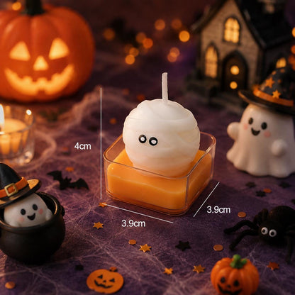 Handmade Cute Halloween Candle, Ghost Candle, Pumpkin Candle, Skull Candle, Kawaii Spooky Decor, Halloween Gift, Fall Home Decor