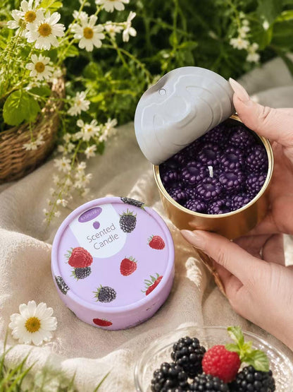 Additional product view of the food can candle collection.