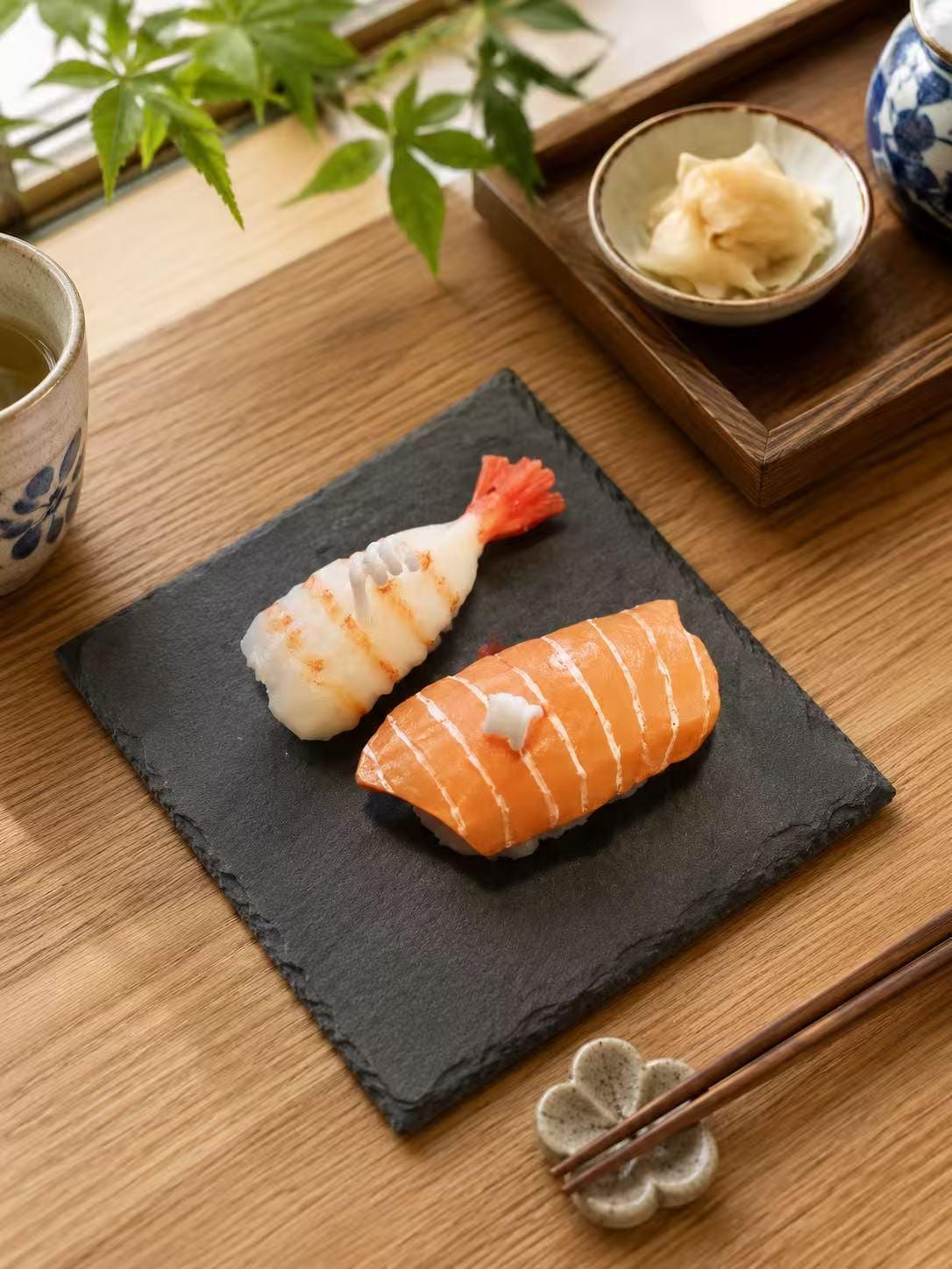 Handmade Sushi Candle Set, Japanese Food Candle, Realistic Sushi Candle,Fake Food Decor, Salmon Shrimp Sushi, Kawaii Candle, Foodie Gift