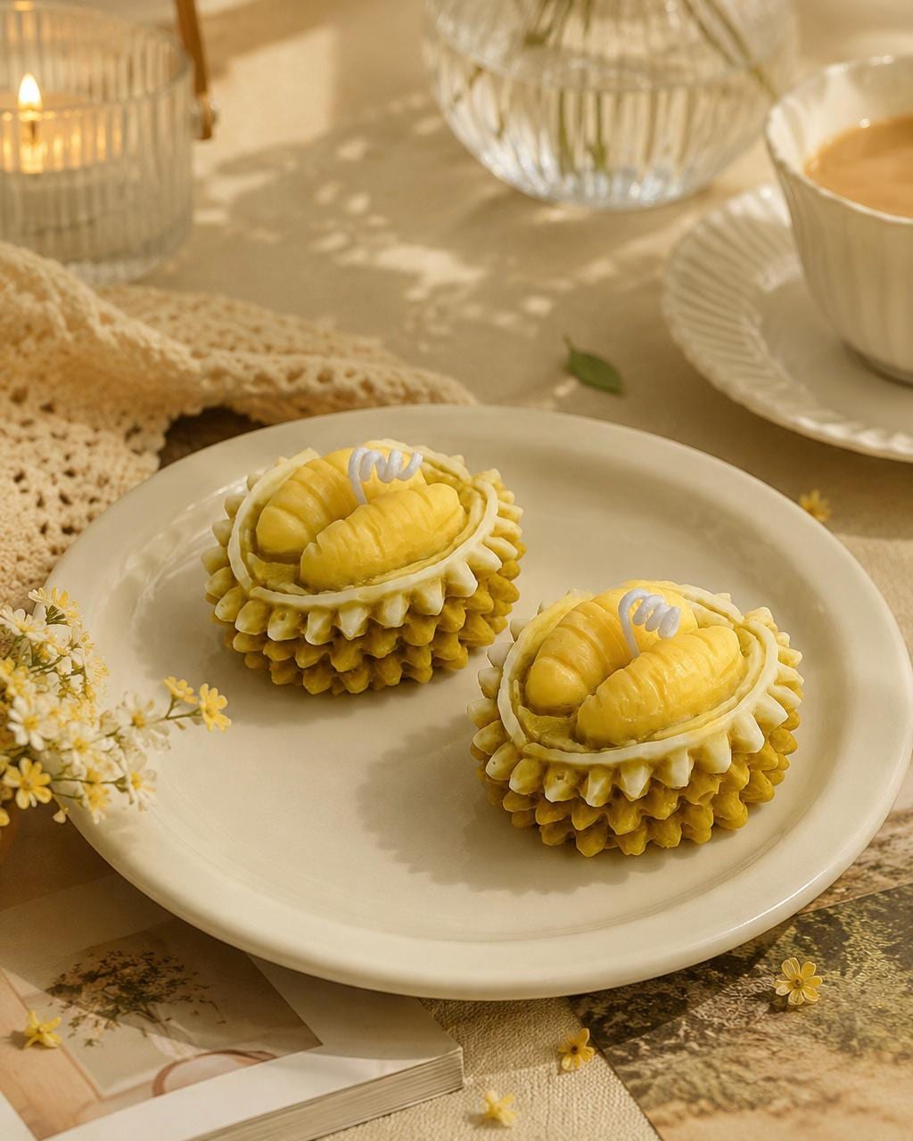 Handmade Durian Candle,Realistic Durian Fruit Candle,Fake Food Candle,Tropical Fruit Candle,Funny Candle Gift, Foodie Gift,Unique Home Decor