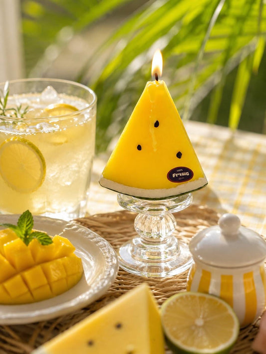 Handmade Realistic Watermelon Candle,Yellow Watermelon Candle, Red Watermelon Candle, Fake Fruit Candle, Cute Summer Decor, Foodie Gift