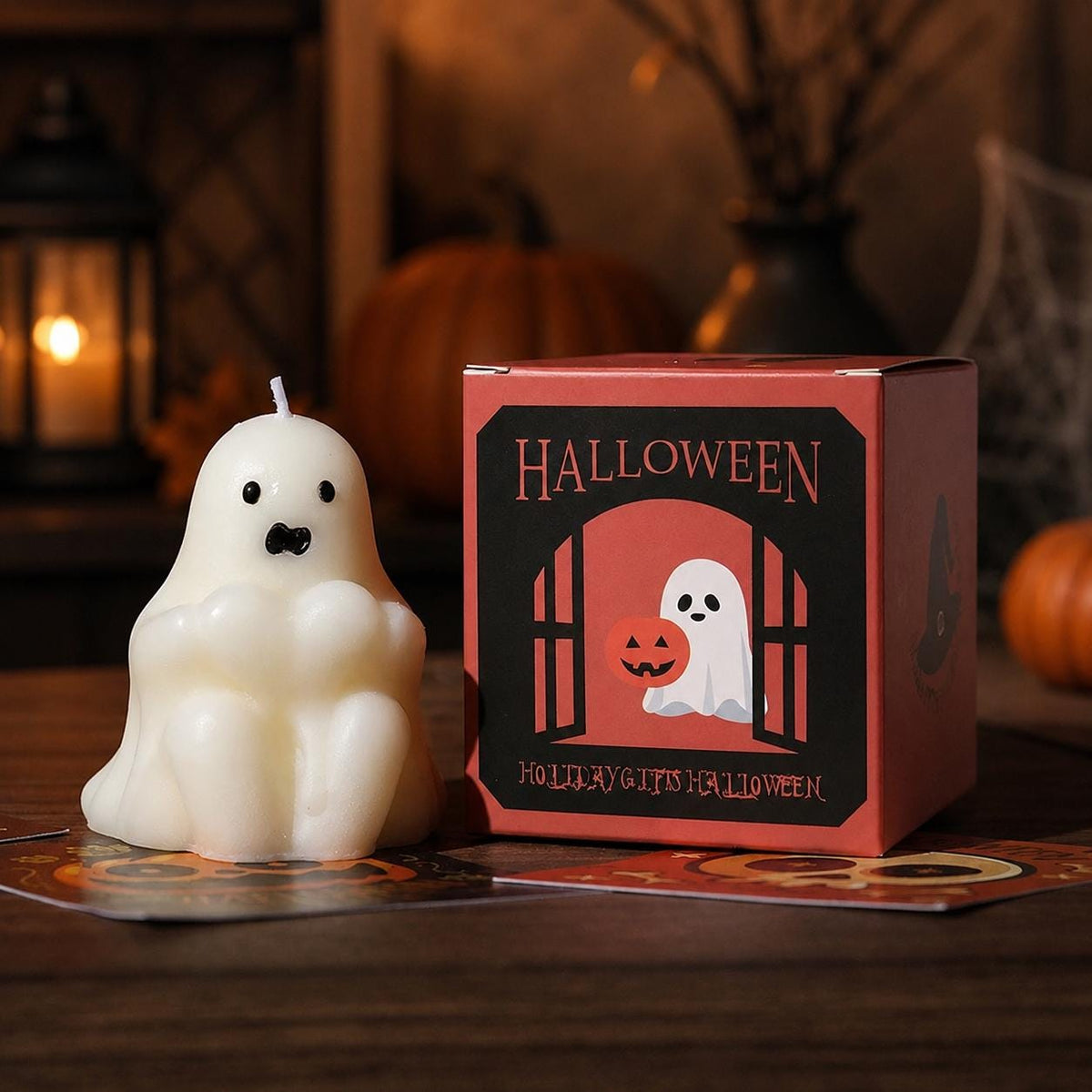 Handmade Halloween Candle, Pumpkin Cat Candle, Cute Ghost Candle, Spooky Candle Decor, Halloween Home Decor, Kawaii Candle, halloween gift