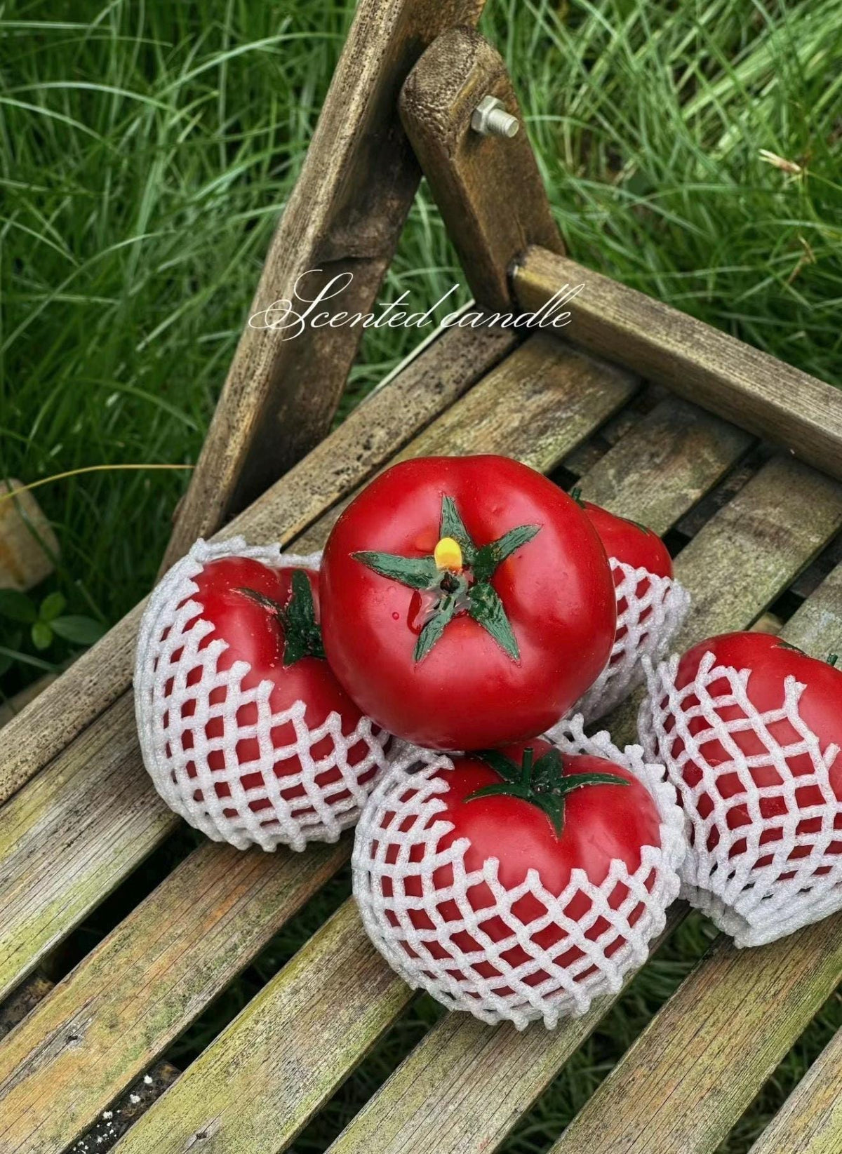 Handmade Tomato Candle - Garden Fresh Summer Decor, Realistic Vegetable Candle, Custom Wick Message, Personalized Candle Gift, Foodie Gift