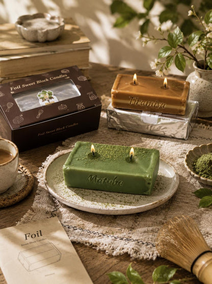 Handmade Butter Candle,Matcha Dessert Candle, Chocolate Tiramisu Candle,Realistic Food Decor,Fake Food Decor, Cute Kitchen Decor,Foodie Gift