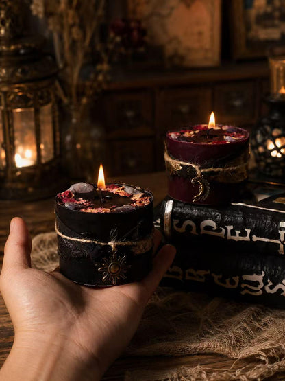 Crystal Energy Candle,Tarot Candle,Witchy Candle,Crystal Infused Candle,Spiritual Gift,Celestial Decor,Meditation Candle,Mystical Home Decor