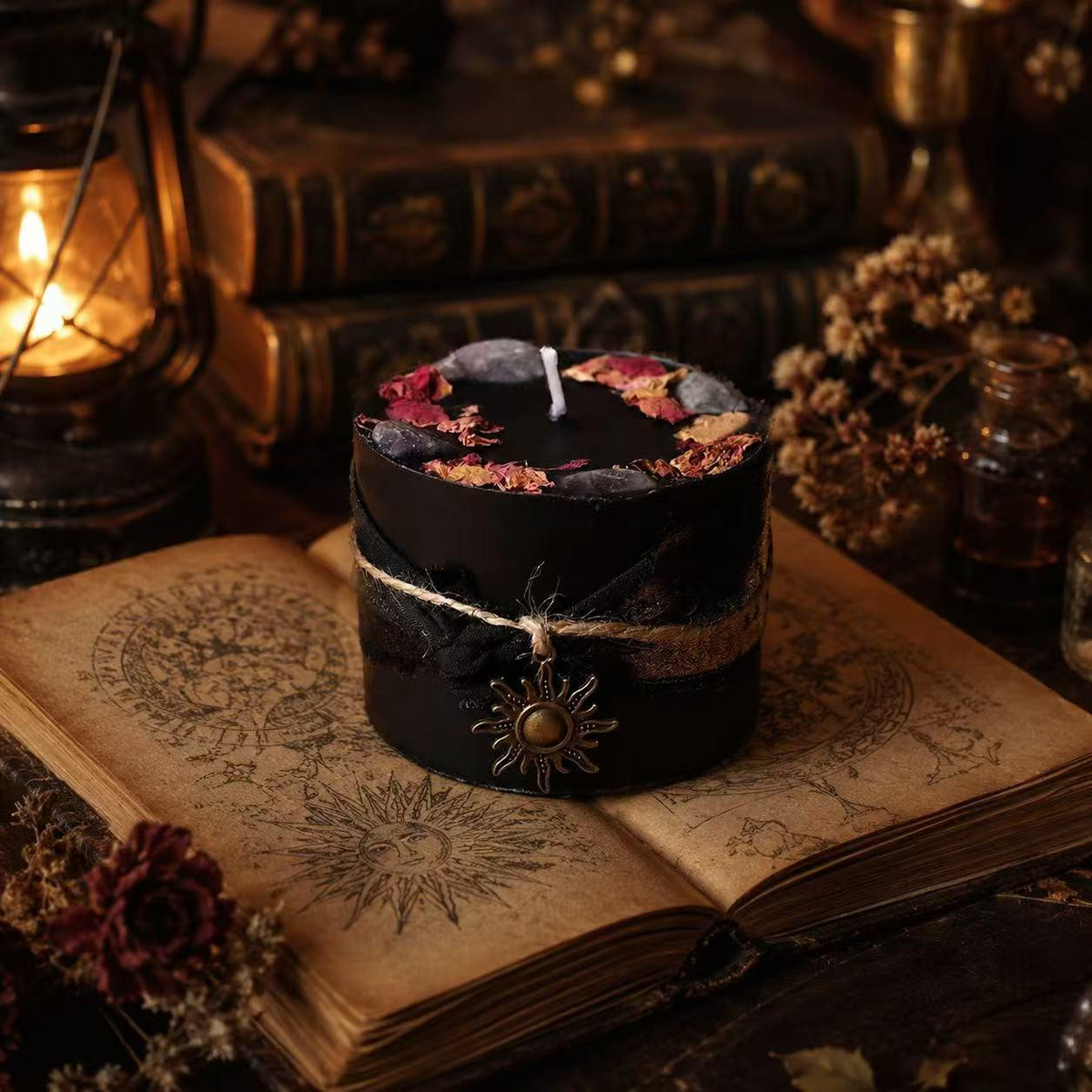 Crystal Energy Candle,Tarot Candle,Witchy Candle,Crystal Infused Candle,Spiritual Gift,Celestial Decor,Meditation Candle,Mystical Home Decor