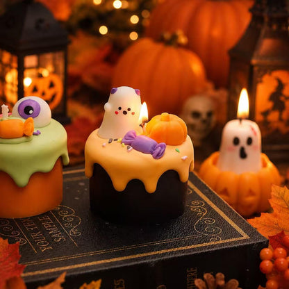 Handmade Halloween Candle, Cute Ghost Candle,Pumpkin Candle,Spooky Candle,Kawaii Halloween Decor, Halloween Gift,Fall Candle,Handmade Candle