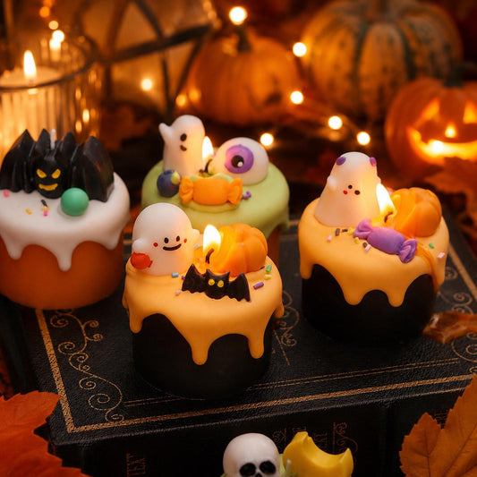 Handmade Halloween Candle, Cute Ghost Candle,Pumpkin Candle,Spooky Candle,Kawaii Halloween Decor, Halloween Gift,Fall Candle,Handmade Candle