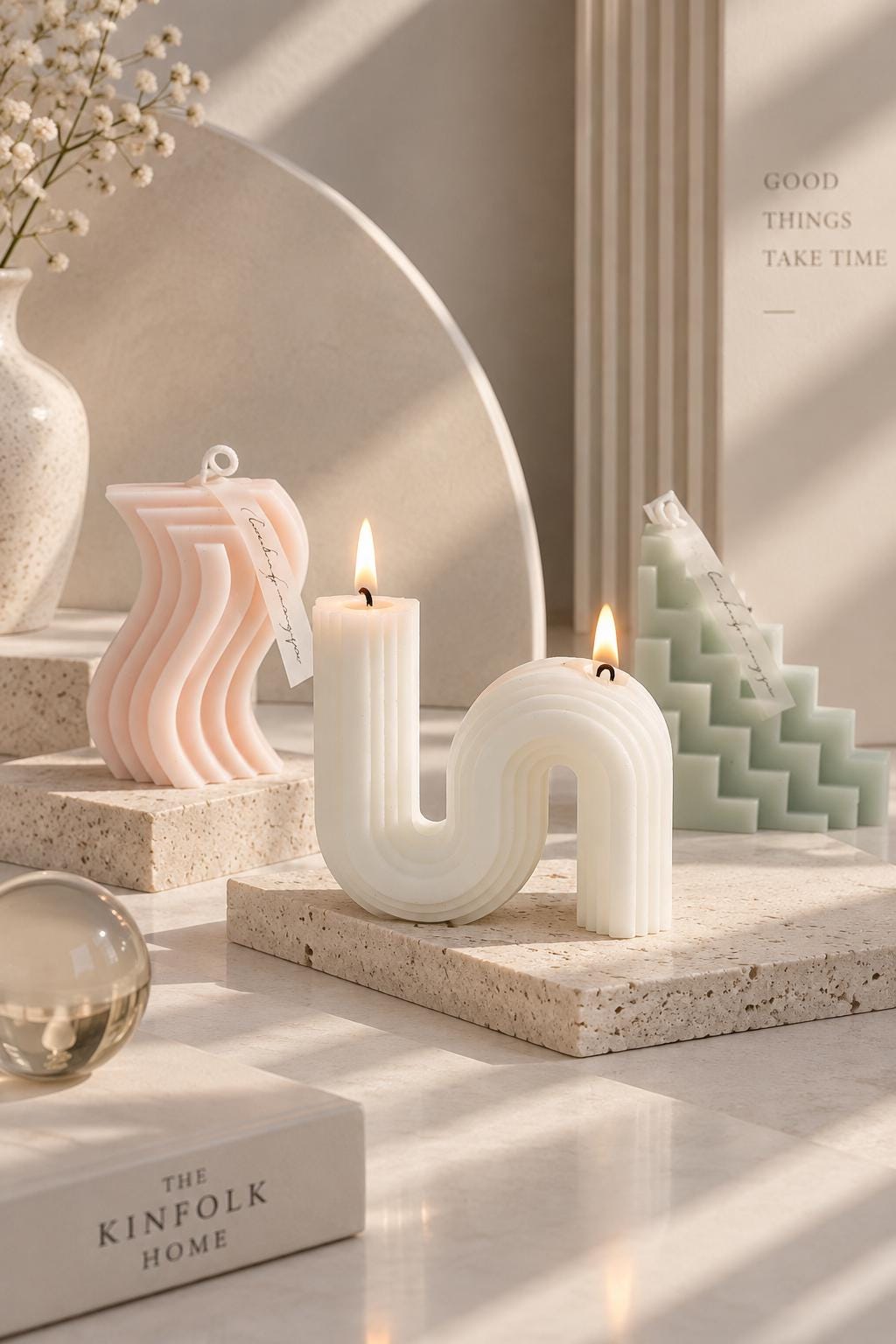 Handmade Geometric Candle, Aesthetic Sculptural Candle,Modern Shape Candle, Minimalist Home Decor, Abstract Candle, Unique Housewarming Gift