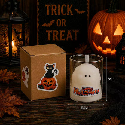 Handmade Halloween Candle, Cute Ghost Candle, Pumpkin Candle, Spooky Candle,Kawaii Halloween Decor, Scented Candle,Halloween Gift,Fall Decor