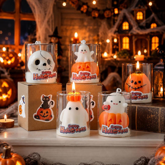 Handmade Halloween Candle, Cute Ghost Candle, Pumpkin Candle, Spooky Candle,Kawaii Halloween Decor, Scented Candle,Halloween Gift,Fall Decor