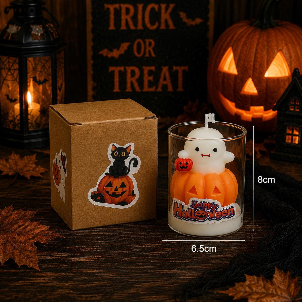 Handmade Halloween Candle, Cute Ghost Candle, Pumpkin Candle, Spooky Candle,Kawaii Halloween Decor, Scented Candle,Halloween Gift,Fall Decor