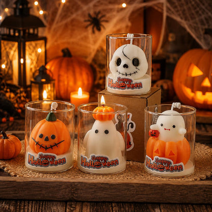 Handmade Halloween Candle, Cute Ghost Candle, Pumpkin Candle, Spooky Candle,Kawaii Halloween Decor, Scented Candle,Halloween Gift,Fall Decor