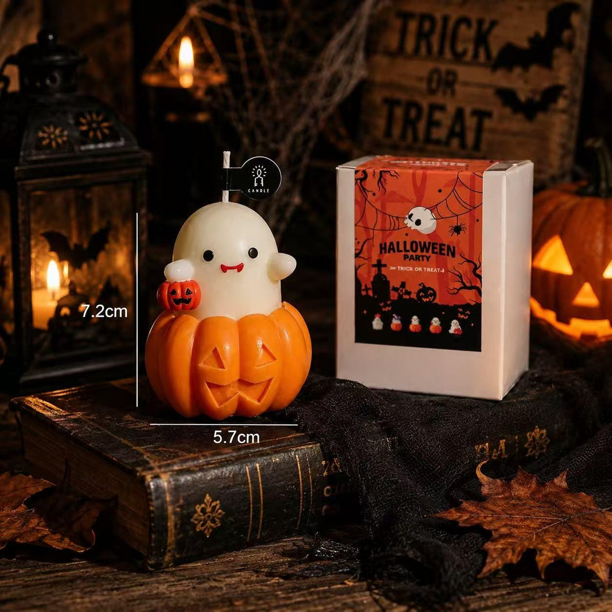 Handmade Halloween Ghost Candle,Cute Pumpkin Candle,Kawaii Spooky Candle,Ghost Decor,Halloween Gift, Scented Candle,Spooky Season Fall Decor