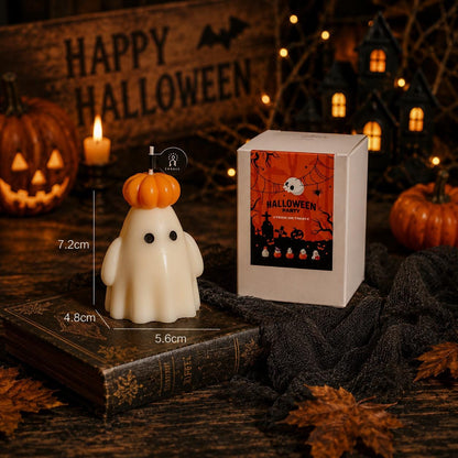 Handmade Halloween Ghost Candle,Cute Pumpkin Candle,Kawaii Spooky Candle,Ghost Decor,Halloween Gift, Scented Candle,Spooky Season Fall Decor