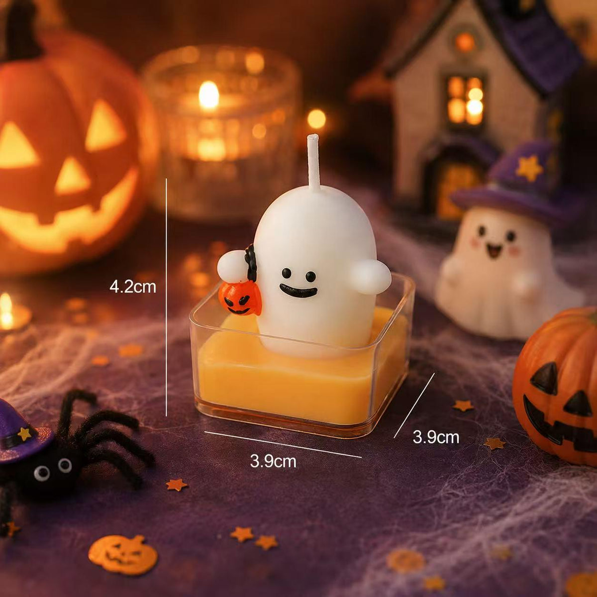 Handmade Cute Halloween Candle, Ghost Candle, Pumpkin Candle, Skull Candle, Kawaii Spooky Decor, Halloween Gift, Fall Home Decor