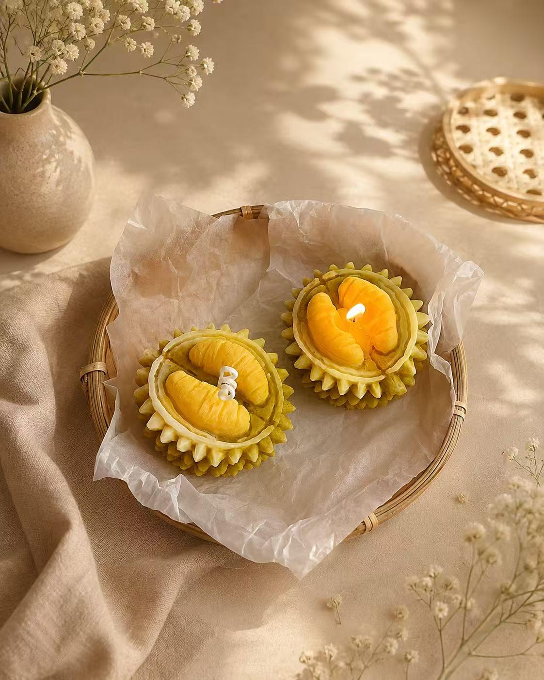 Handmade Durian Candle,Realistic Durian Fruit Candle,Fake Food Candle,Tropical Fruit Candle,Funny Candle Gift, Foodie Gift,Unique Home Decor