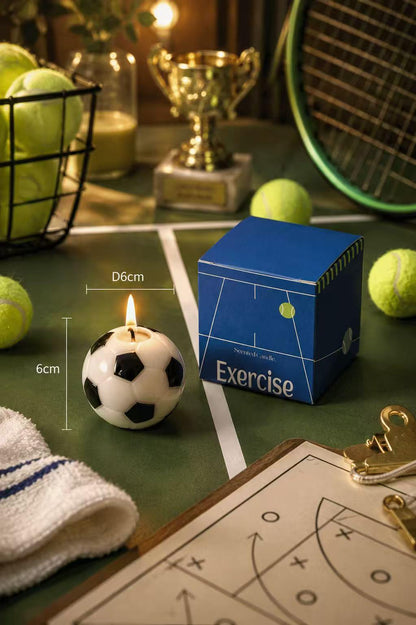 Handmade Soccer Ball Candle, Soccer Candle, Sports Scented Candle, Soccer Player Gift, Soccer Lover Gift, Sports Room Decor, Gift for Him