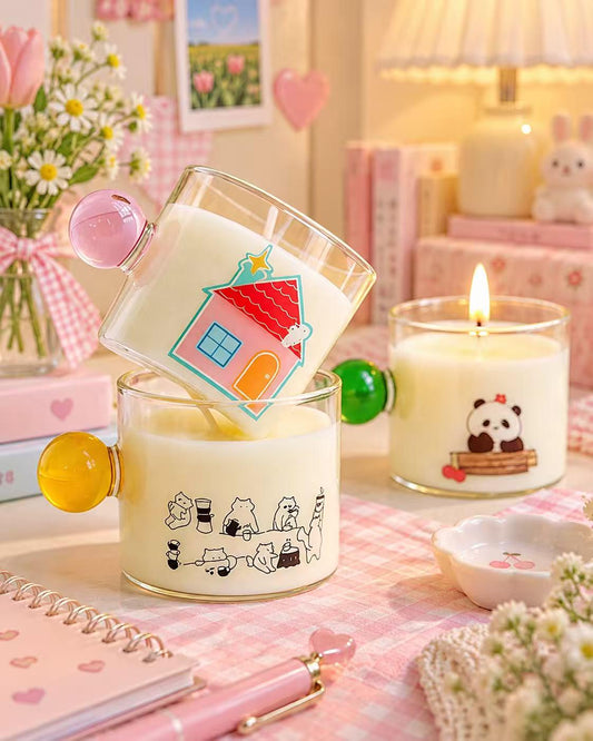 Cute Door Knob Scented Candle, Handmade Soy Wax Candle, Kawaii Animal Candle, Aesthetic Home Decor, Unique Birthday Gift, Housewarming Gift
