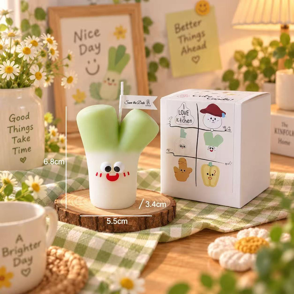 Handmade Cute Vegetable Scented Candle, Kawaii Food Candle, Soy Wax Candle, Funny Kitchen Decor, Unique Gift, Cute Home Decor, Foodie Gift