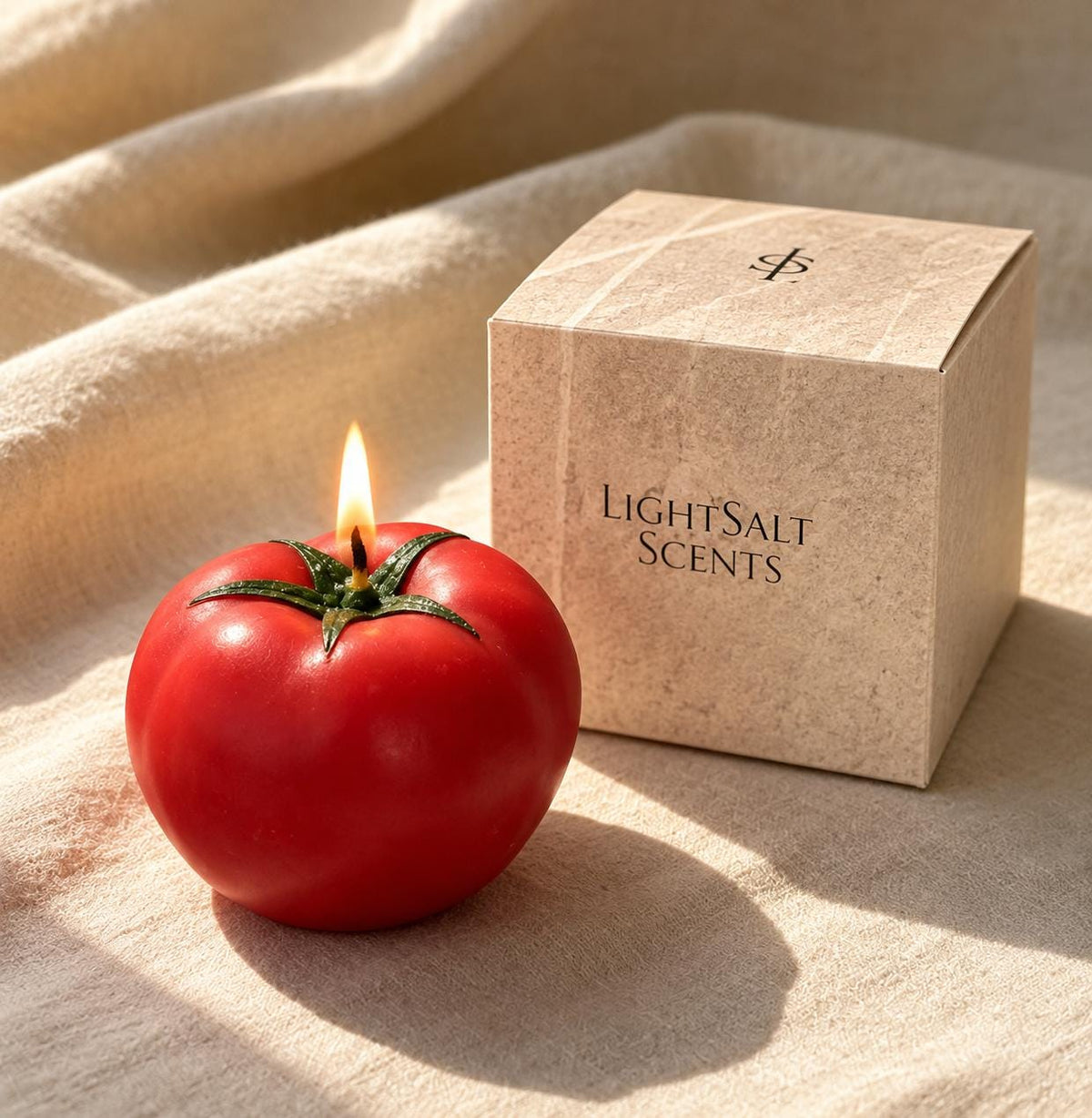 Handmade Tomato Candle - Garden Fresh Summer Decor, Realistic Vegetable Candle, Custom Wick Message, Personalized Candle Gift, Foodie Gift