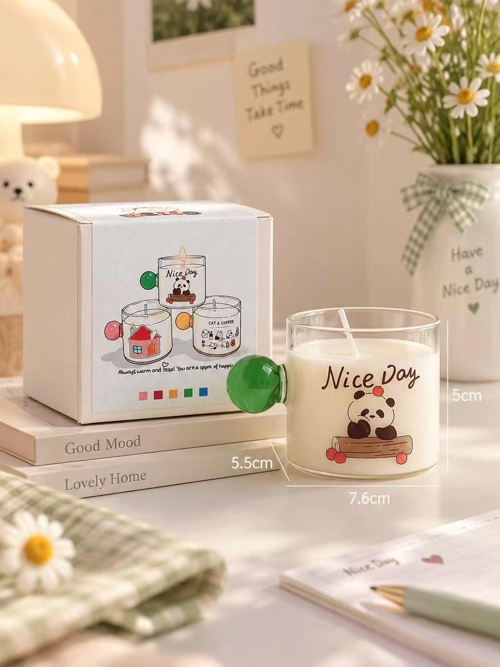 Cute Door Knob Scented Candle, Handmade Soy Wax Candle, Kawaii Animal Candle, Aesthetic Home Decor, Unique Birthday Gift, Housewarming Gift